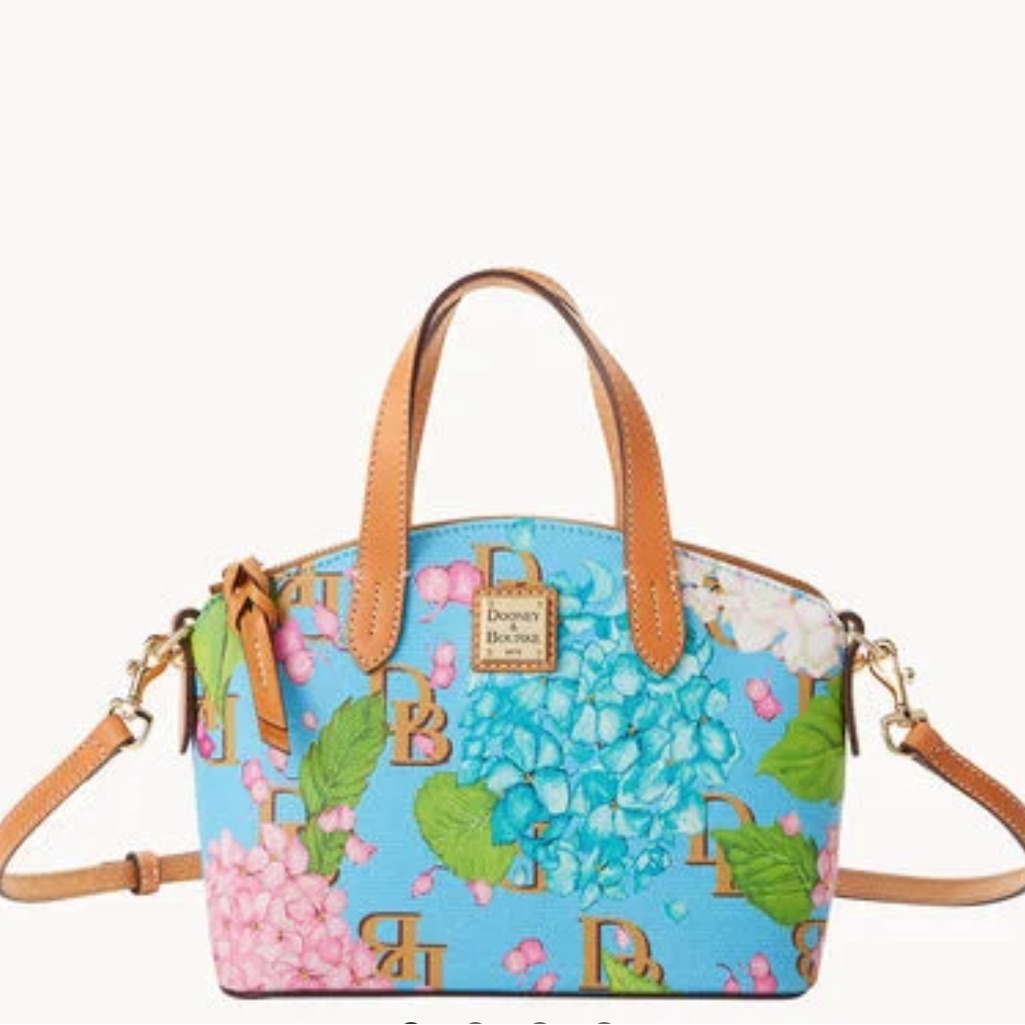 Dooney And Bourke Hydrangea Monogram Ruby